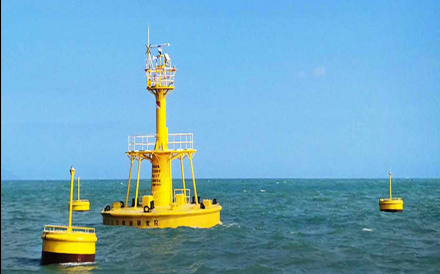 10 meter large three anchor system comprehensive observation buoy project in the waters off Sanya