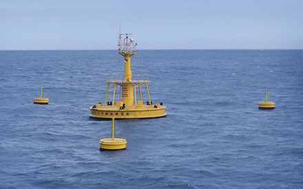 Ten meter three anchor buoy